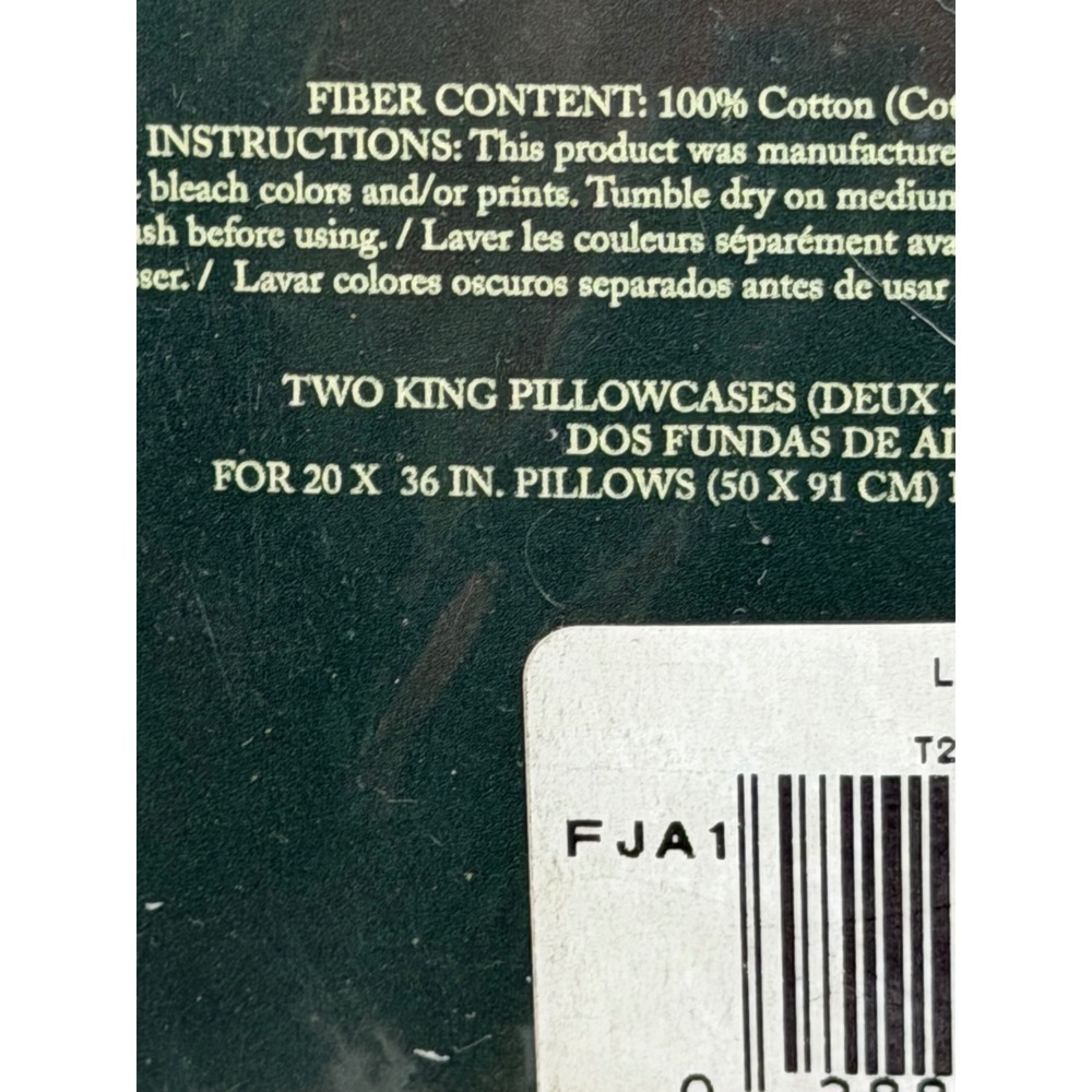 Lauren Ralph Lauren King Pillowcases Set of 2 Melon Solid 250TC Cotton New - Picture 5 of 6